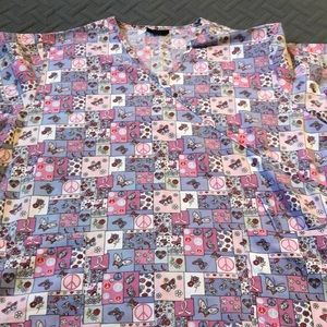 2xl Breast Care Awareness Scrub Top